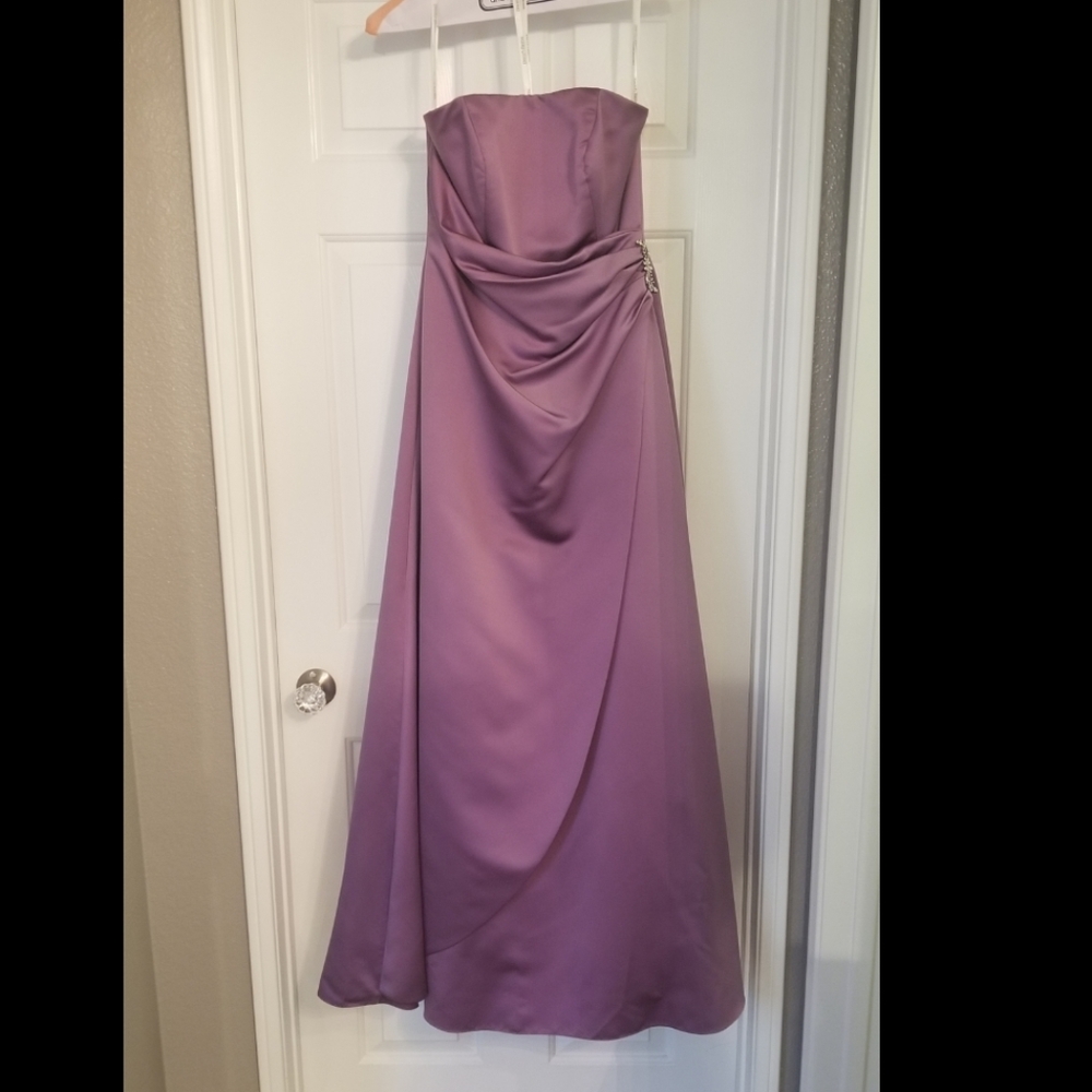 David's Bridal Satin Gown